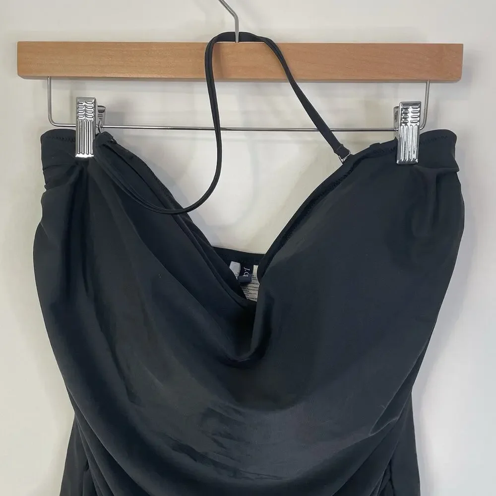 J.‎ Crew Factory Strapless One-Piece Swimsuit Black Size 2X AO439 Beach Vacation